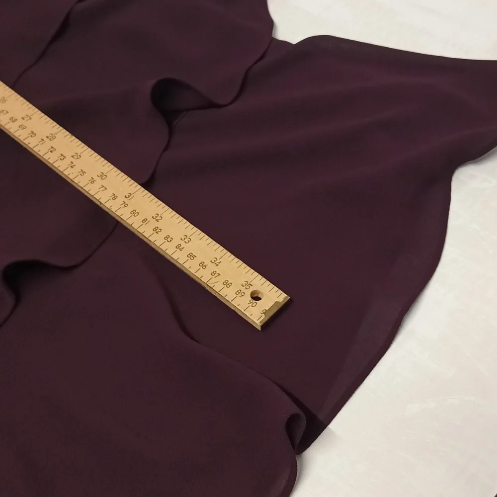 S.L.fashions Dress women's size 14|purple /plum tier ruffle Dress EUC. - Picture 12 of 13